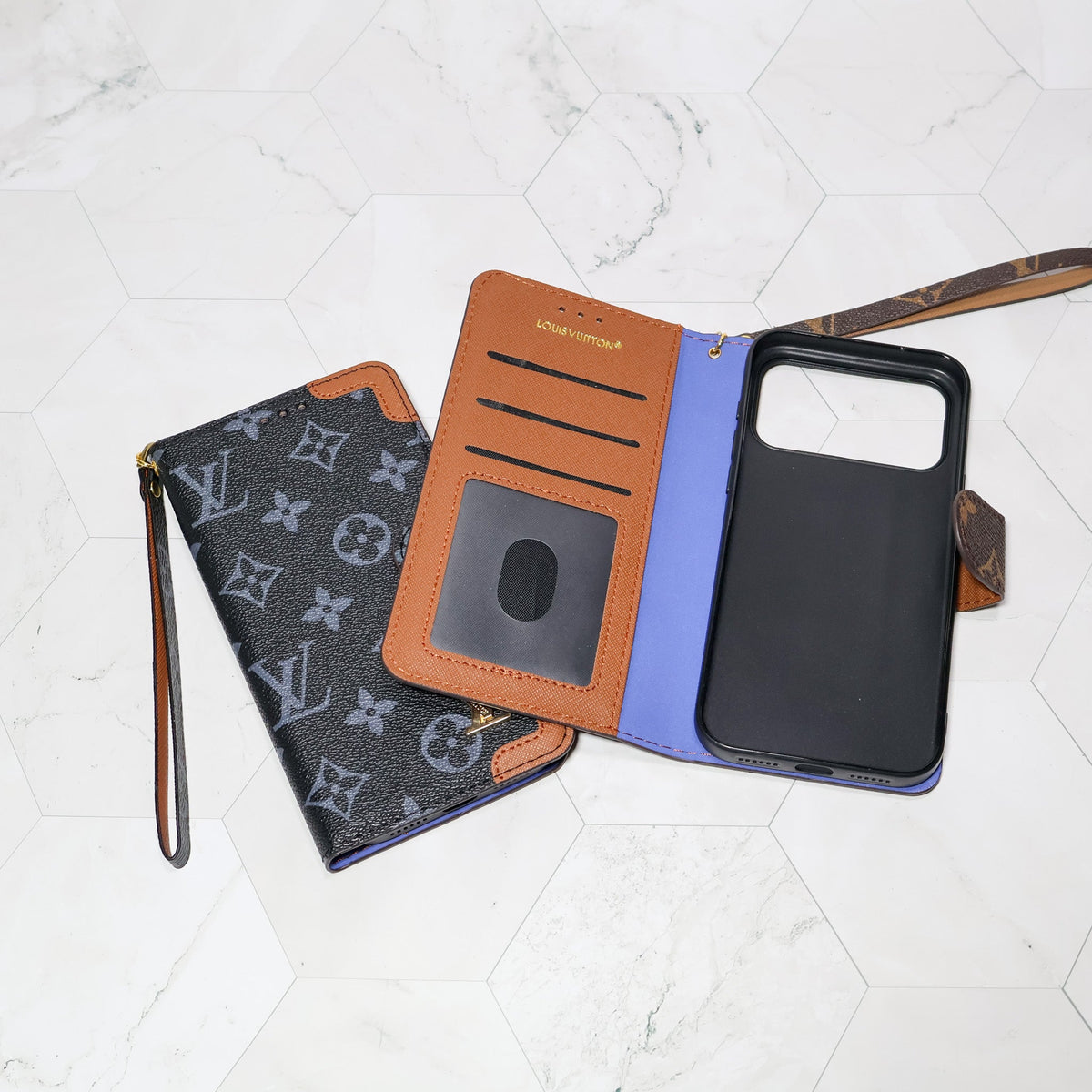Folio Lv Wallet Case Edge Patches For 12-17 / Pro / Pro Max / Plus