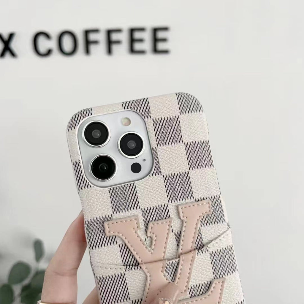 Card Holder Lv Iphone Case Luxury Pattern For 12 13 14 Pro Max Series