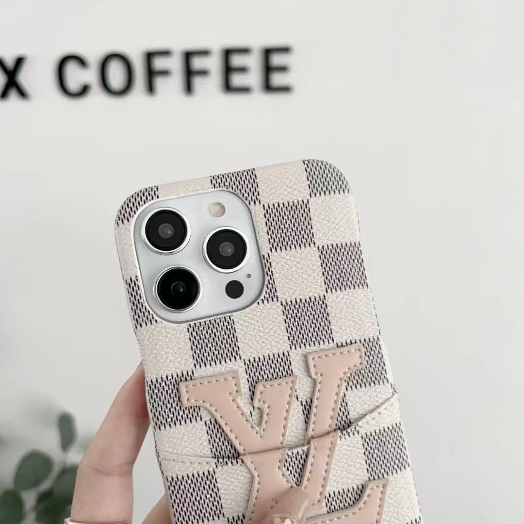 Card Holder Lv Iphone Case Luxury Pattern For 12 13 14 Pro Max Series