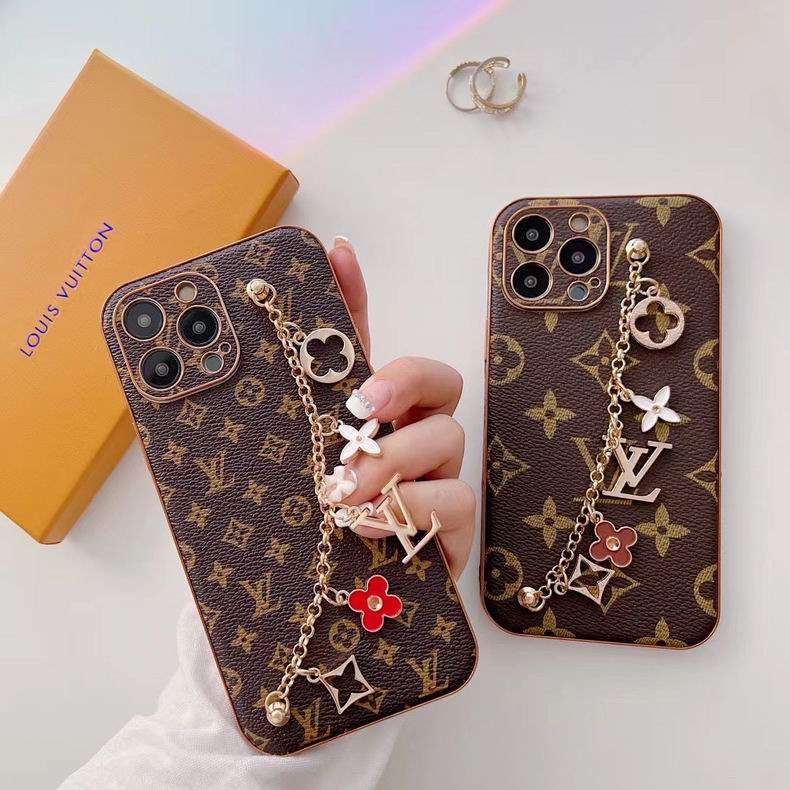 Lv Phone Case With Strap Ornament For Iphone11 12 13 14 15 16 Pro Max Plus