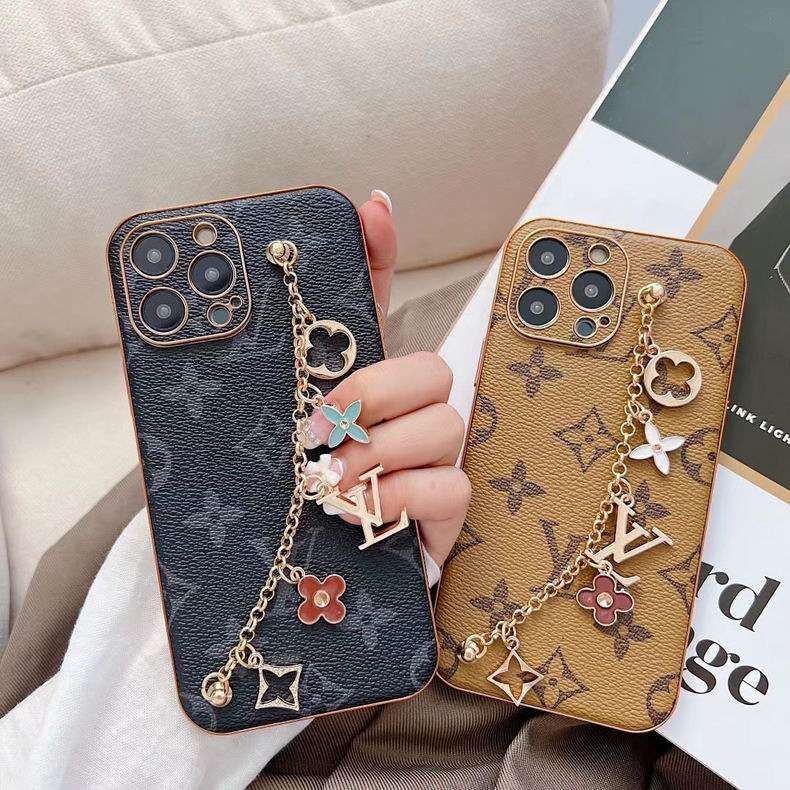 Lv Phone Case With Strap Ornament For Iphone11 12 13 14 15 16 Pro Max Plus