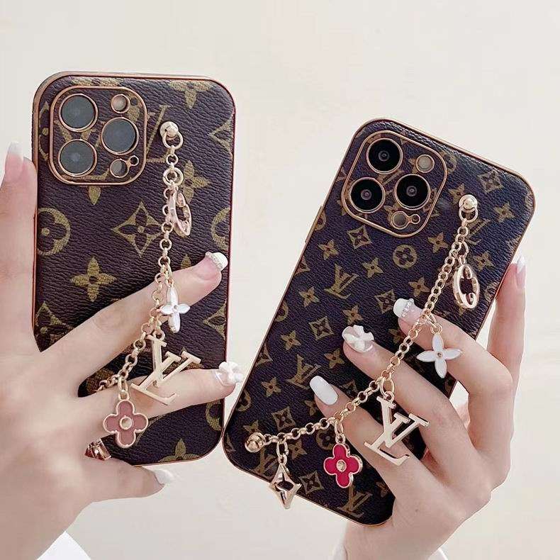 Lv Phone Case With Strap Ornament For Iphone11 12 13 14 15 16 Pro Max Plus
