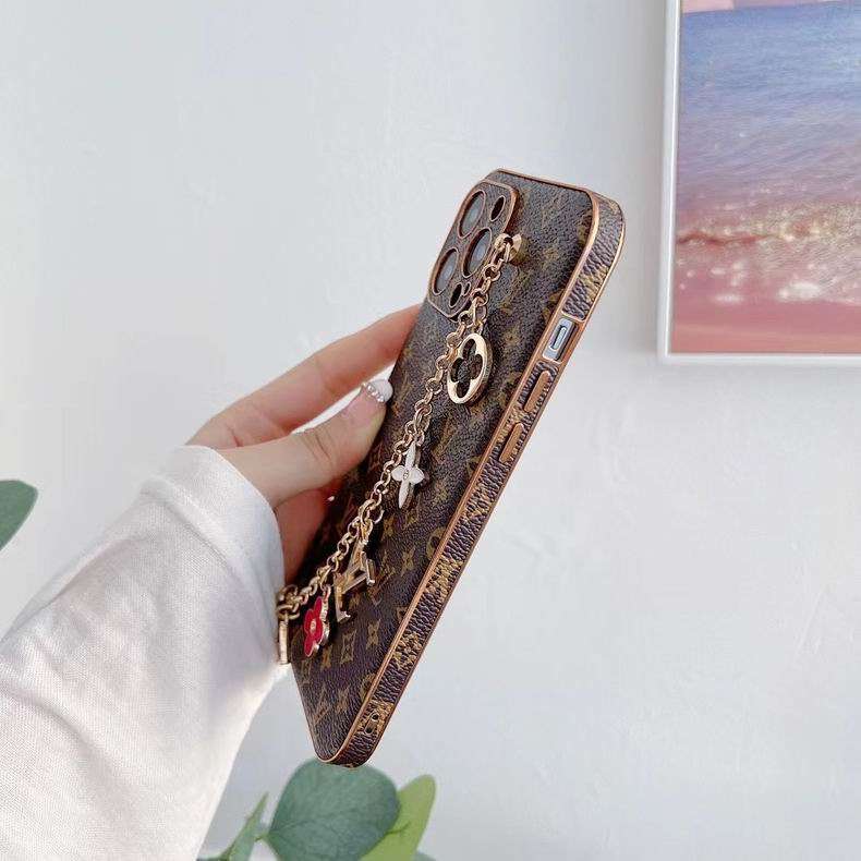 Lv Phone Case With Strap Ornament For Iphone11 12 13 14 15 16 Pro Max Plus