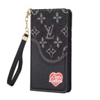 Black Denim Canvas Wallet Flip Case Kickstand Function Iphone 11 12 13 14 15 16 Pro Max Plus