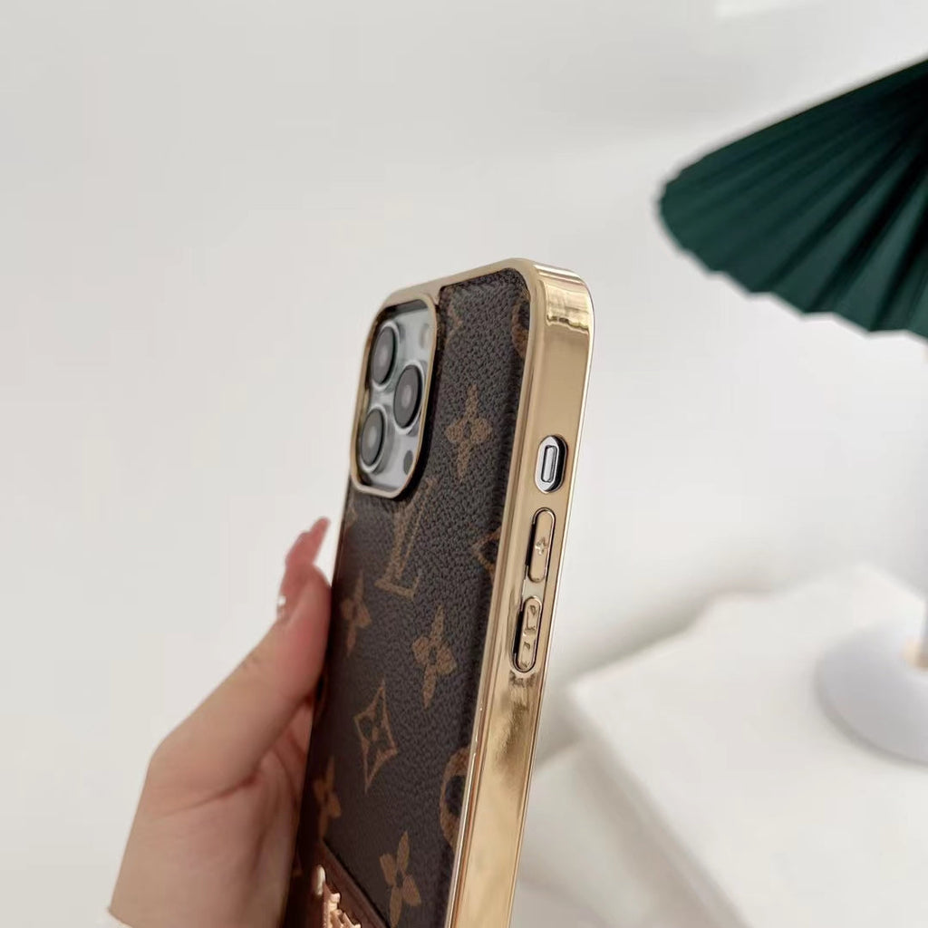 Fashion Iphone Case 16 15 14 13 12 11 Pro Max Plus Leather Design Electroplated