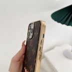 Fashion Iphone Case 16 15 14 13 12 11 Pro Max Plus Leather Design Electroplated