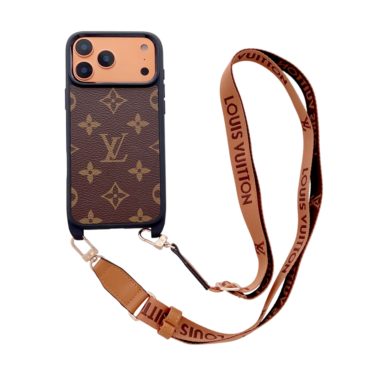 Lv Classic Monogram Iphone Case Crossbody For 13-17 / Pro / Pro Max