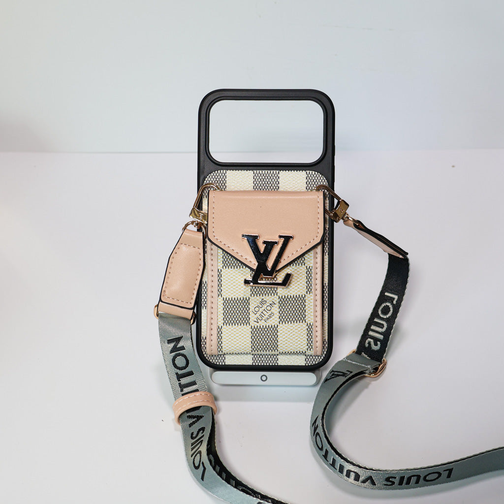 Lv Crossbody Iphone 17 Series Case Card Holder
