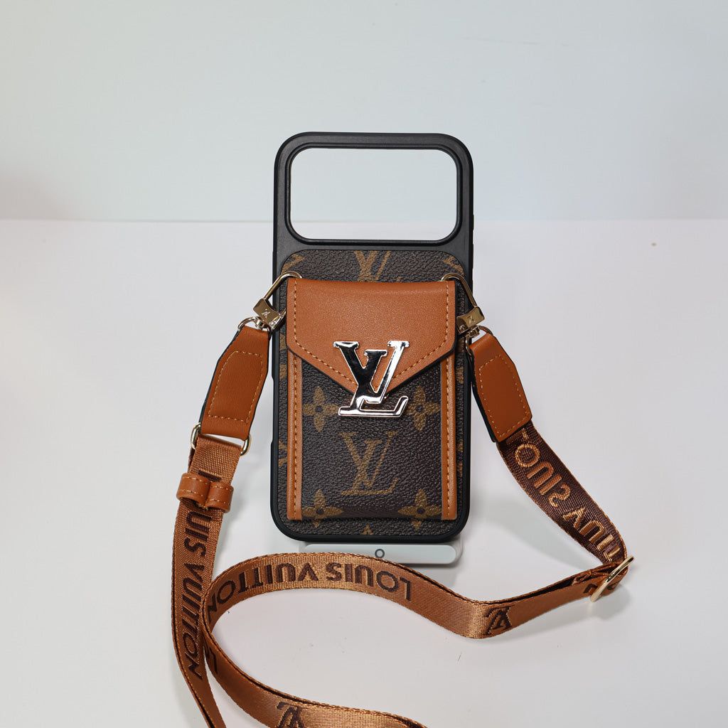 Lv Crossbody Iphone 17 Series Case Card Holder