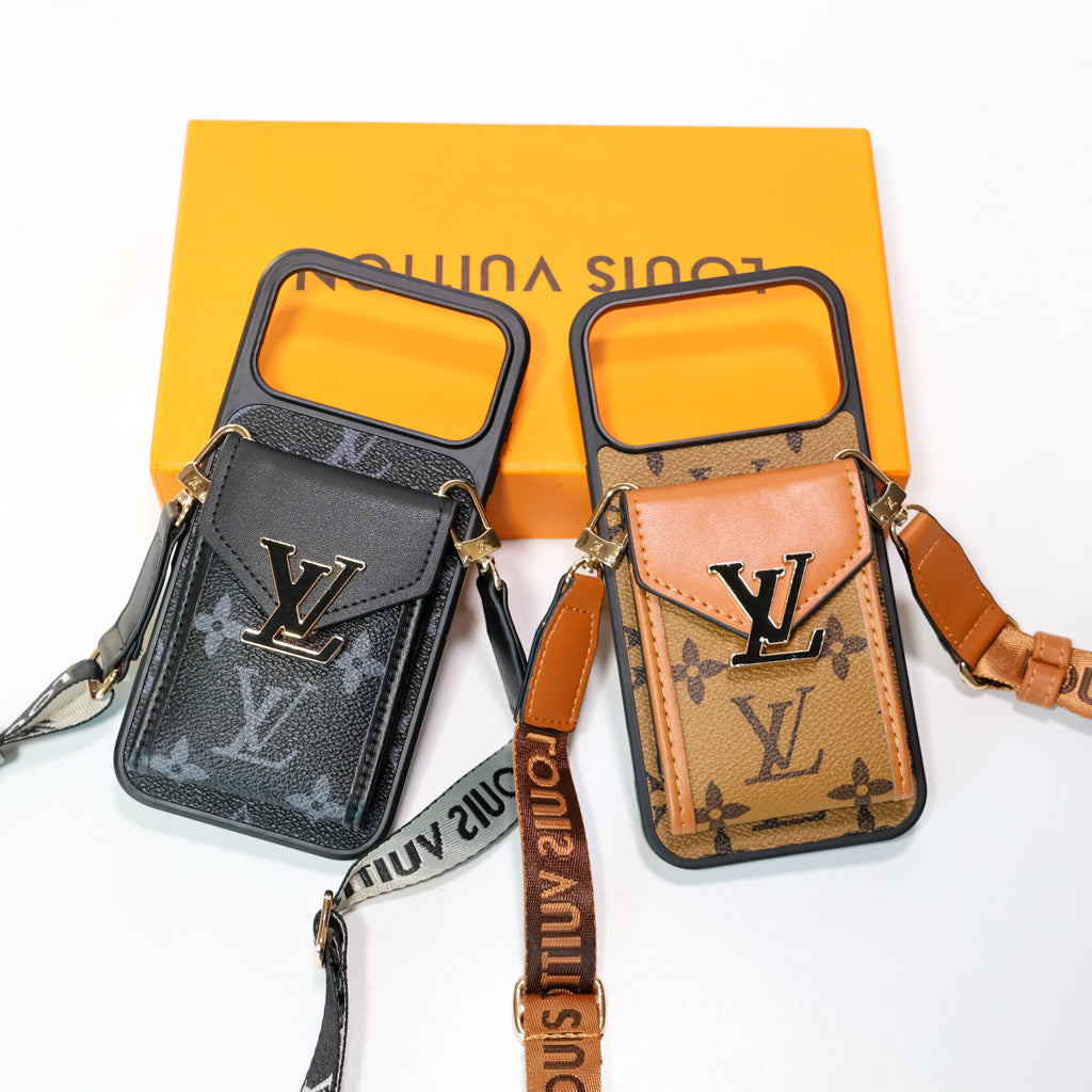 Lv Crossbody Iphone 17 Series Case Card Holder