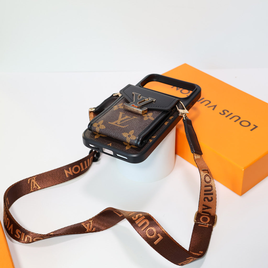 Lv Crossbody Iphone 17 Series Case Card Holder
