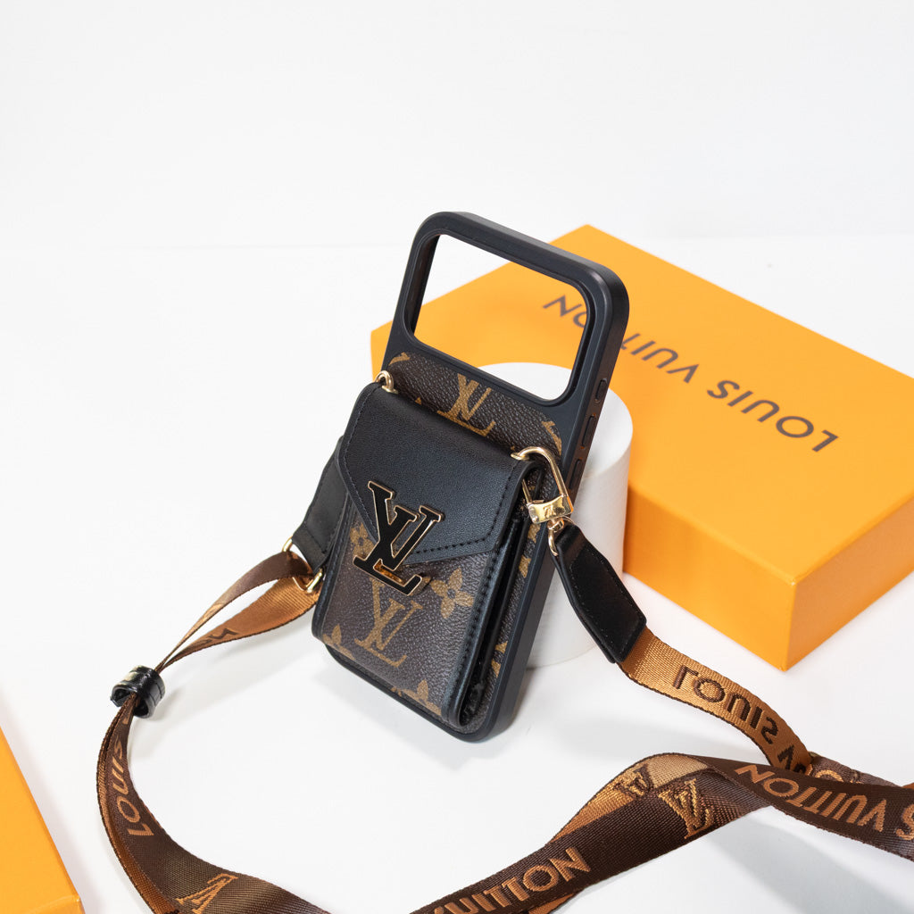 Lv Crossbody Iphone 17 Series Case Card Holder