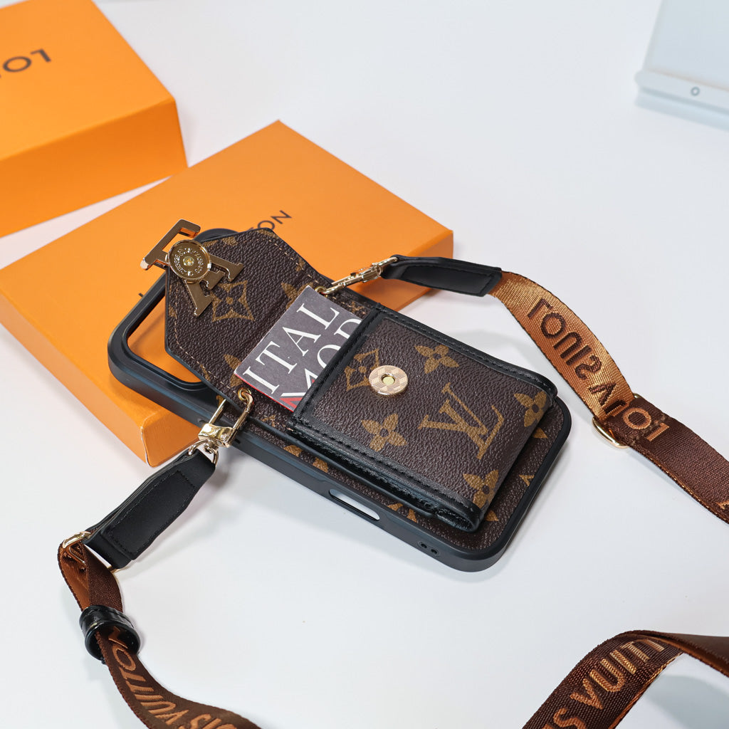 Lv Crossbody Iphone 17 Series Case Card Holder