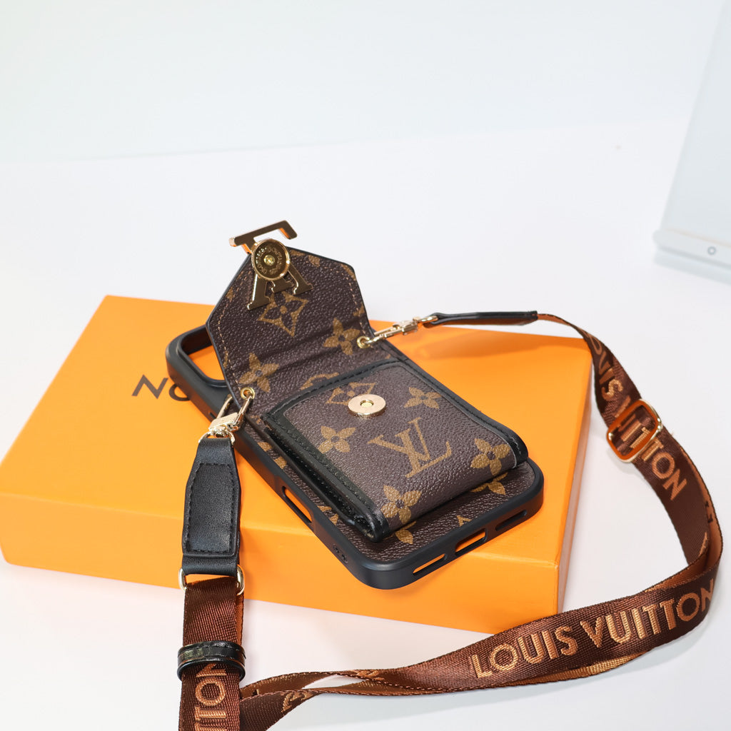 Lv Crossbody Iphone 17 Series Case Card Holder