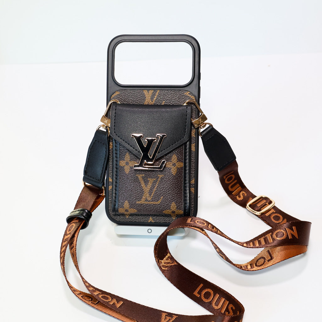 Lv Crossbody Iphone 17 Series Case Card Holder