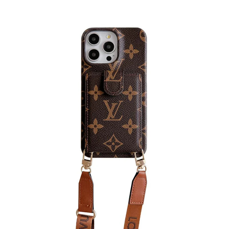 Fashion Cardholder Case Crossbody Strap For Iphone Case