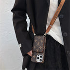 Fashion Cardholder Case Crossbody Strap For Iphone Case