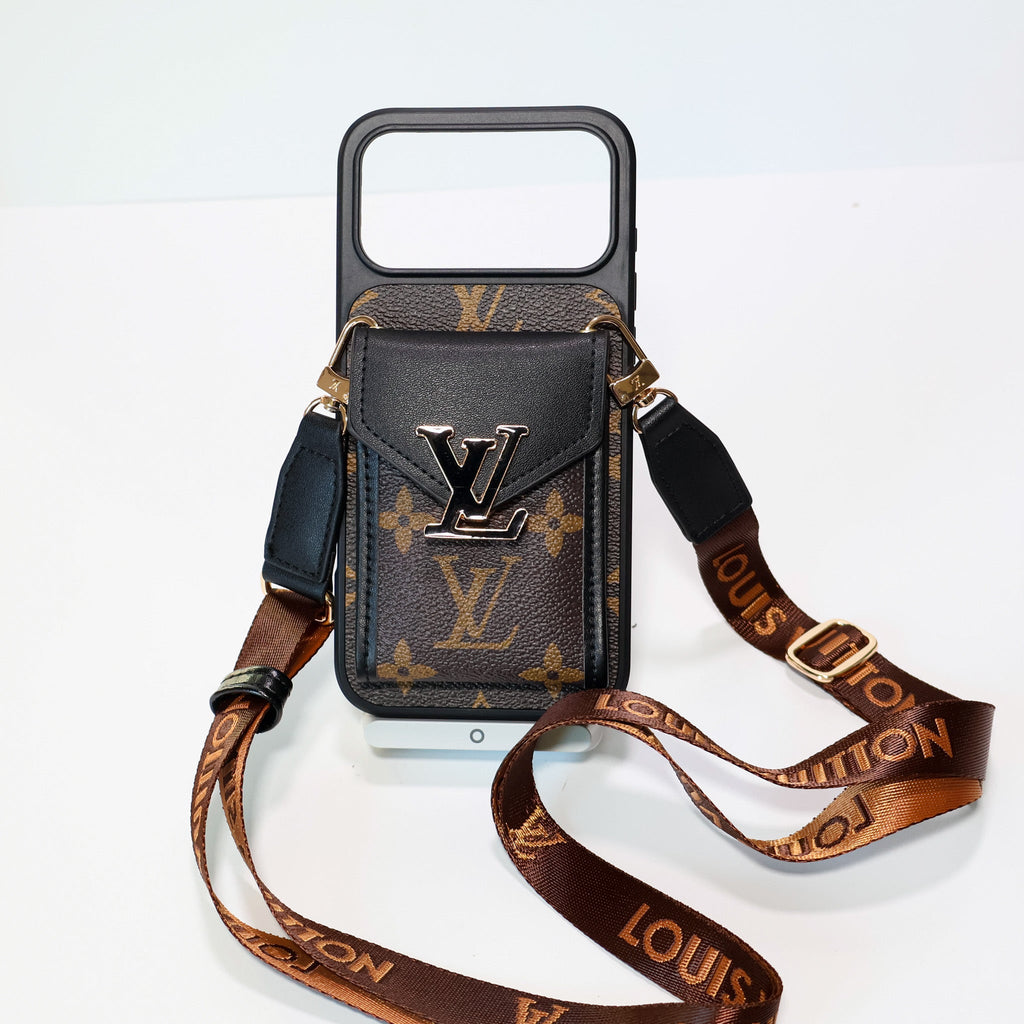Lv Crossbody Iphone 17 Series Case Card Holder