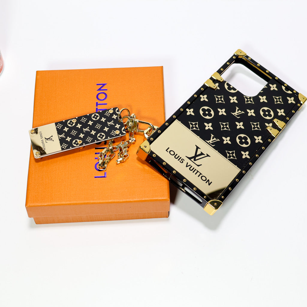 Reverse Golden Monogram Lv Eye Trunk Iphone Case For 11 12 13 14 15 16 Pro Max Plus Series