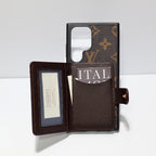 Leather Designer Wallet Phone Case Samsung Galaxy S 22-26 Ultra Plus Series