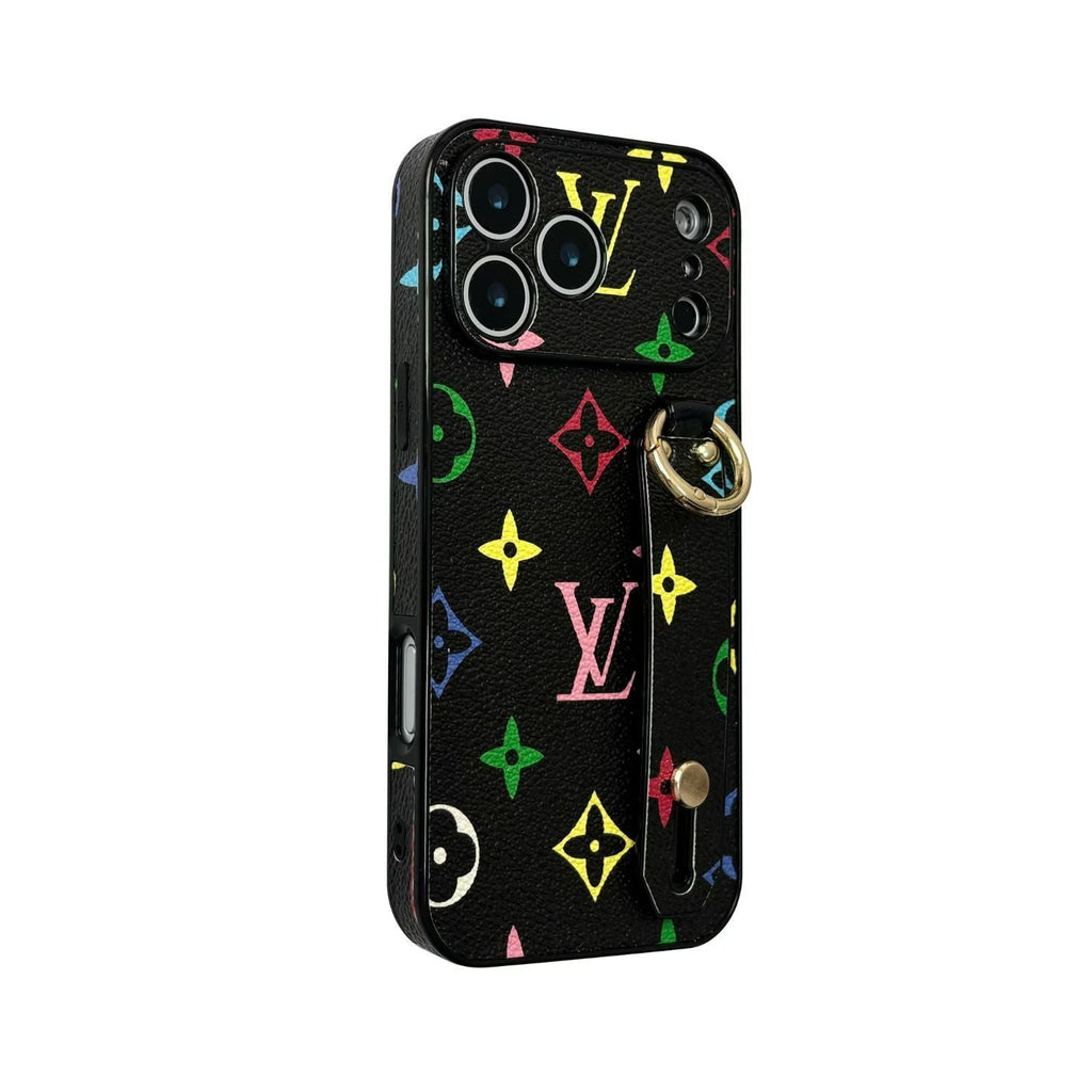 Lv Hand Strap Back Cover Case For 13-17 / Pro / Pro Max / Plus / Air