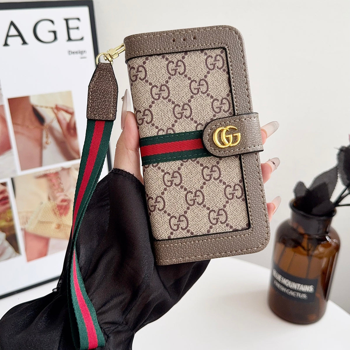 Louis Vuitton Flip Folio Iphone Case For 17/Pro/Pro Max/Air