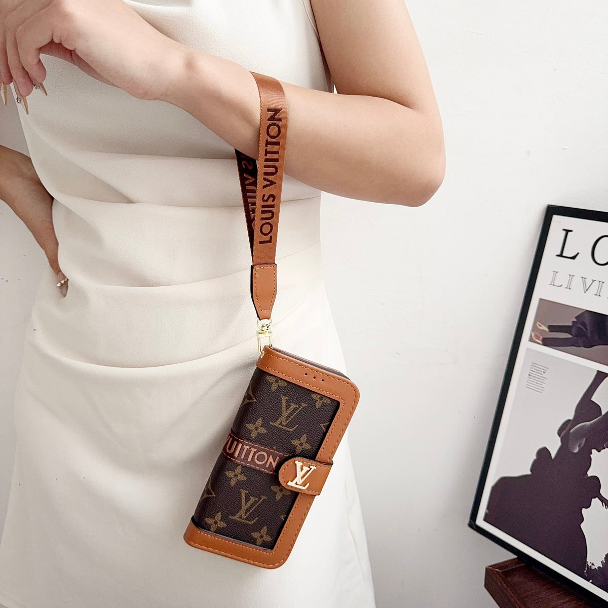 Louis Vuitton Flip Folio Iphone Case For 17/Pro/Pro Max/Air