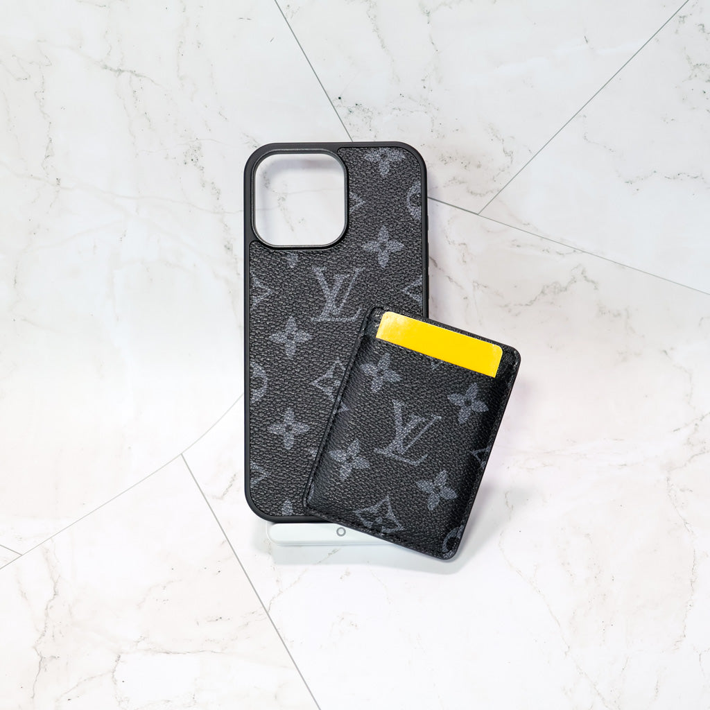 Louis V Magsafe Iphone Case Card Holder For 12-16 Pro Max Plus
