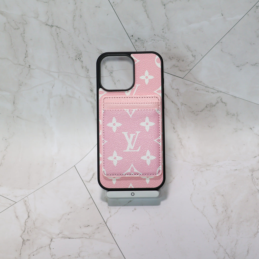 Louis V Magsafe Iphone Case Card Holder For 12-16 Pro Max Plus