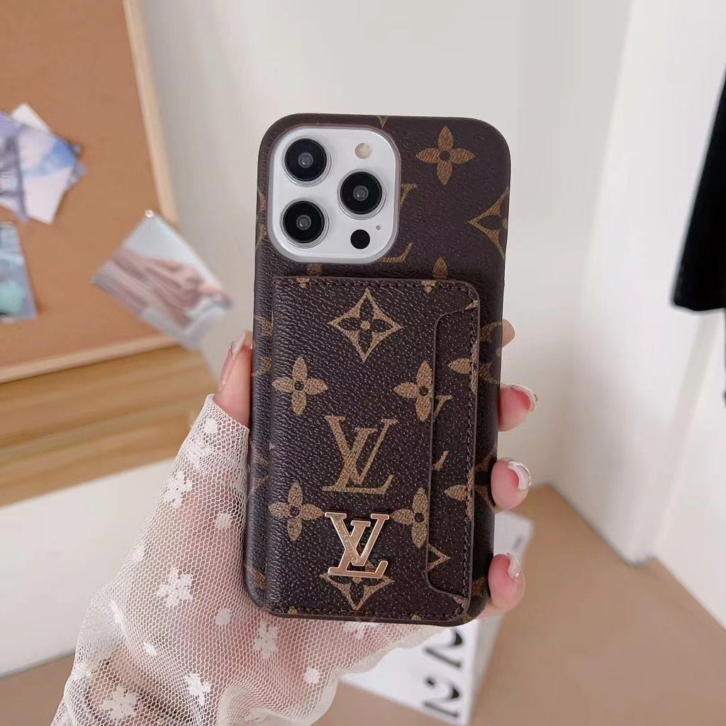 Folding Card Slot Designer Phone Case Iphone 16 15 14 13 12 Pro Max Plus