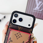 Multicolor Lv Monogram Crossbody Wallet Case For 13-17 / Pro / Pro Max