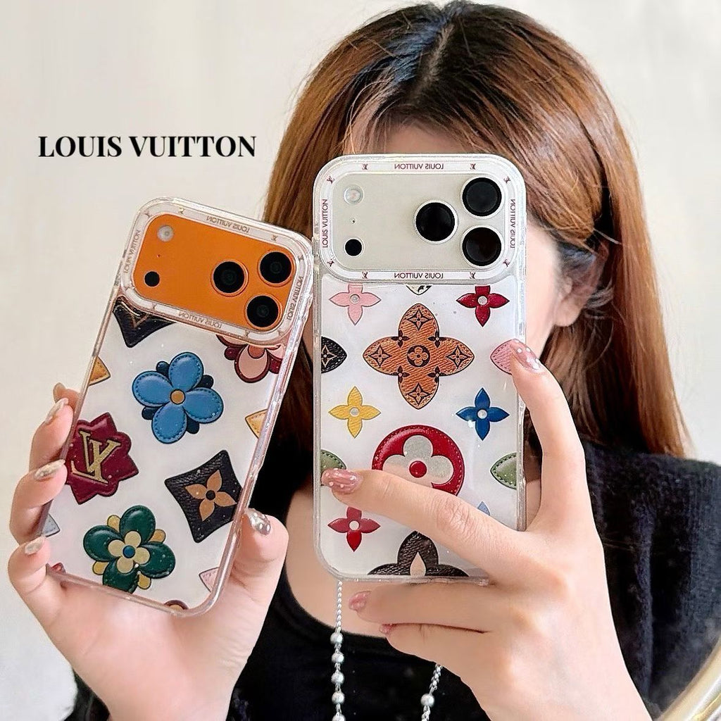 Multicolor Monogram White Lv Case Iphone 14-17 / Pro / Pro Max
