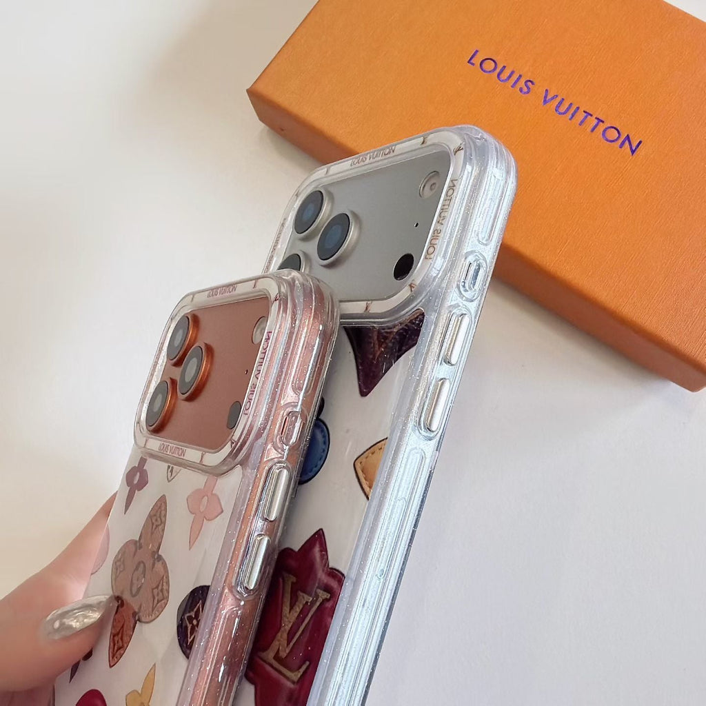 Multicolor Monogram White Lv Case Iphone 14-17 / Pro / Pro Max