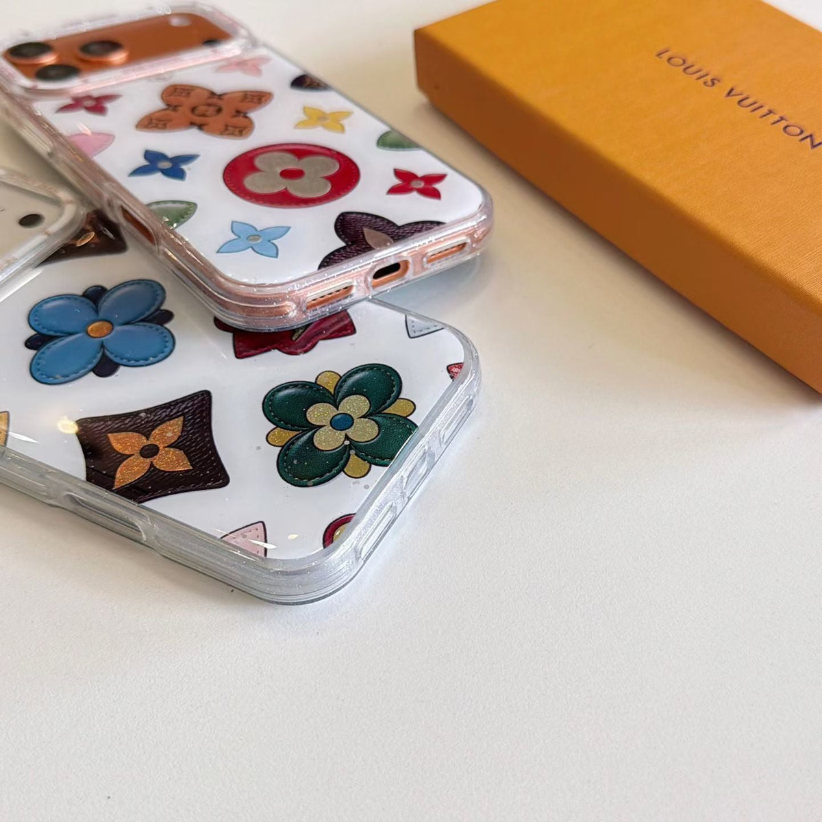 Multicolor Monogram White Lv Case Iphone 14-17 / Pro / Pro Max