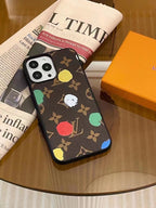 Lv Iphone Case Paint Spots Design For 11 12 13 14 Pro Max