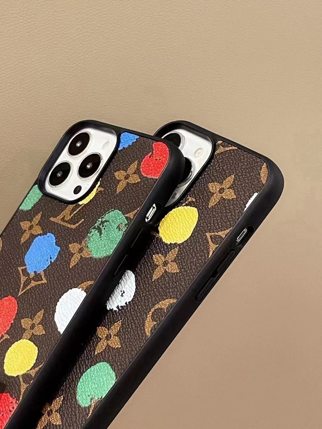 Lv Iphone Case Paint Spots Design For 11 12 13 14 Pro Max
