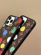 Lv Iphone Case Paint Spots Design For 11 12 13 14 Pro Max