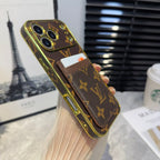 Lv Pattern Leather Iphone Case 12-17 / Pro / Pro Max / Plus / Air