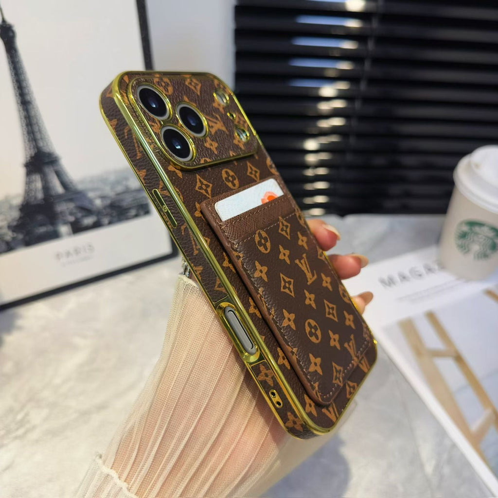 Lv Pattern Leather Iphone Case 12-17 / Pro / Pro Max / Plus / Air