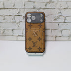 Lv Style Card Holder Phone Case For Iphone 12-17 / Pro / Pro Max / Plus