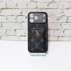 Lv Style Card Holder Phone Case For Iphone 12-17 / Pro / Pro Max / Plus