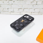 Lv Style Card Holder Phone Case For Iphone 12-17 / Pro / Pro Max / Plus