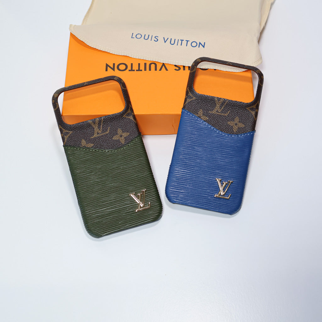 Lv Accent Leather Phone Case Iphone 17 Series