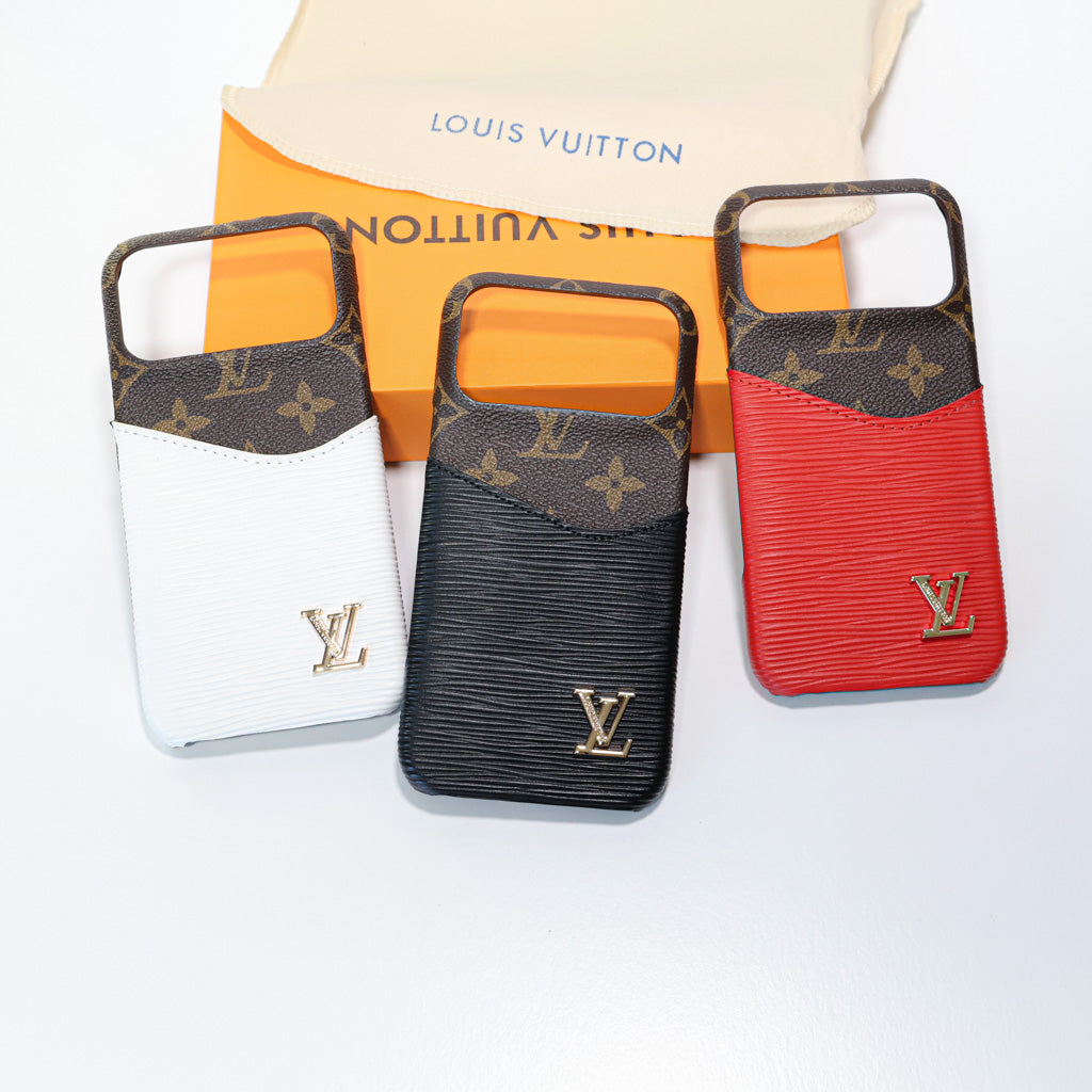 Lv Accent Leather Phone Case Iphone 17 Series