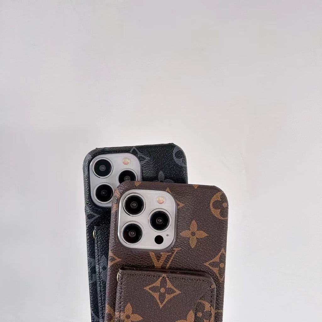 Lv Wallet Card Phone Case For Iphone 11 12 13 14 15 16 Pro Max Plus