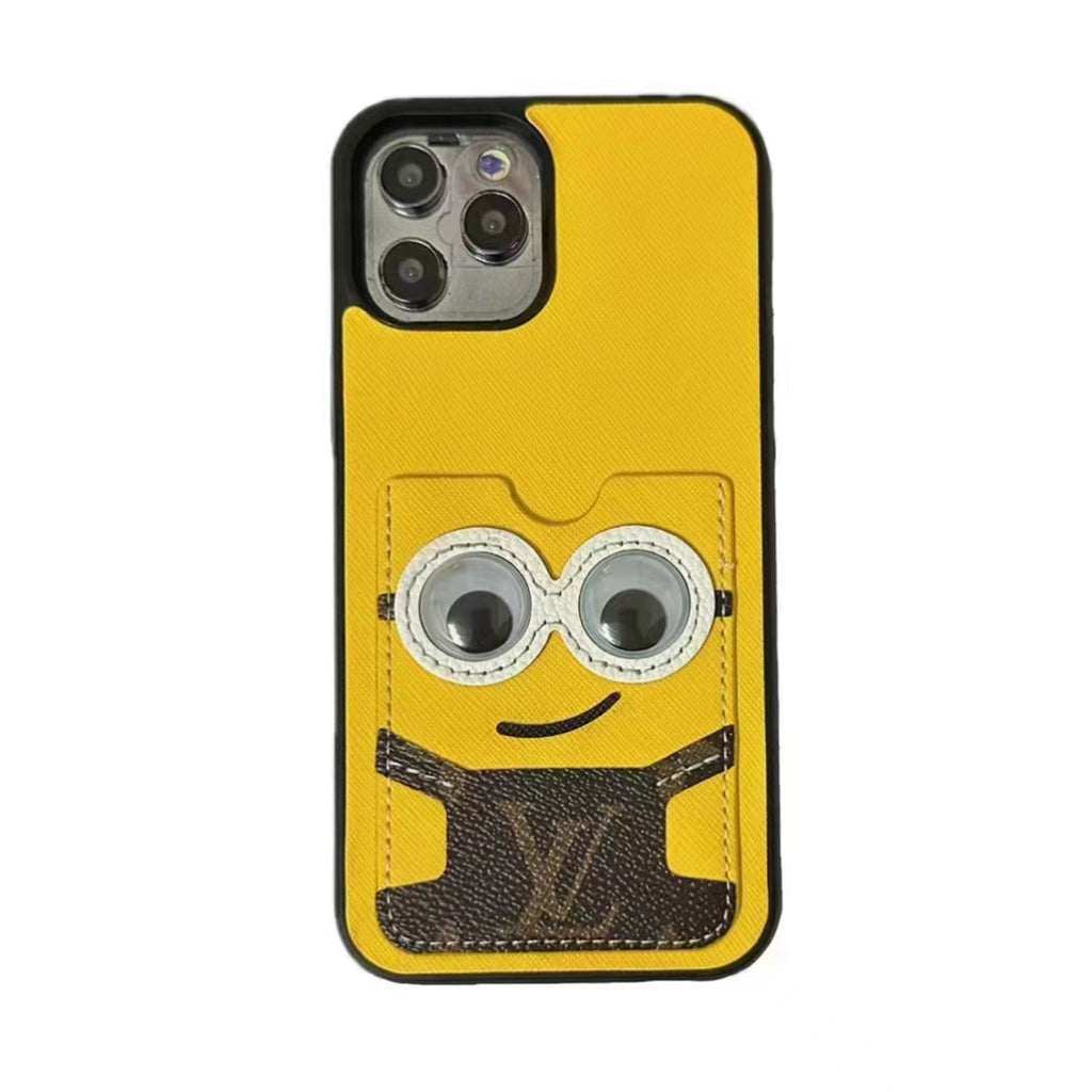 Louis Vuitton Phone Case Minions Card Holder For 11 12 13 14 Pro Max Plus