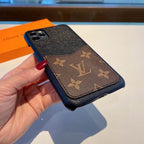 Fashion Lv Iphone Case Monogram Card Leather Slot For Iphone 12 13 14 15 16 Pro Max Plus