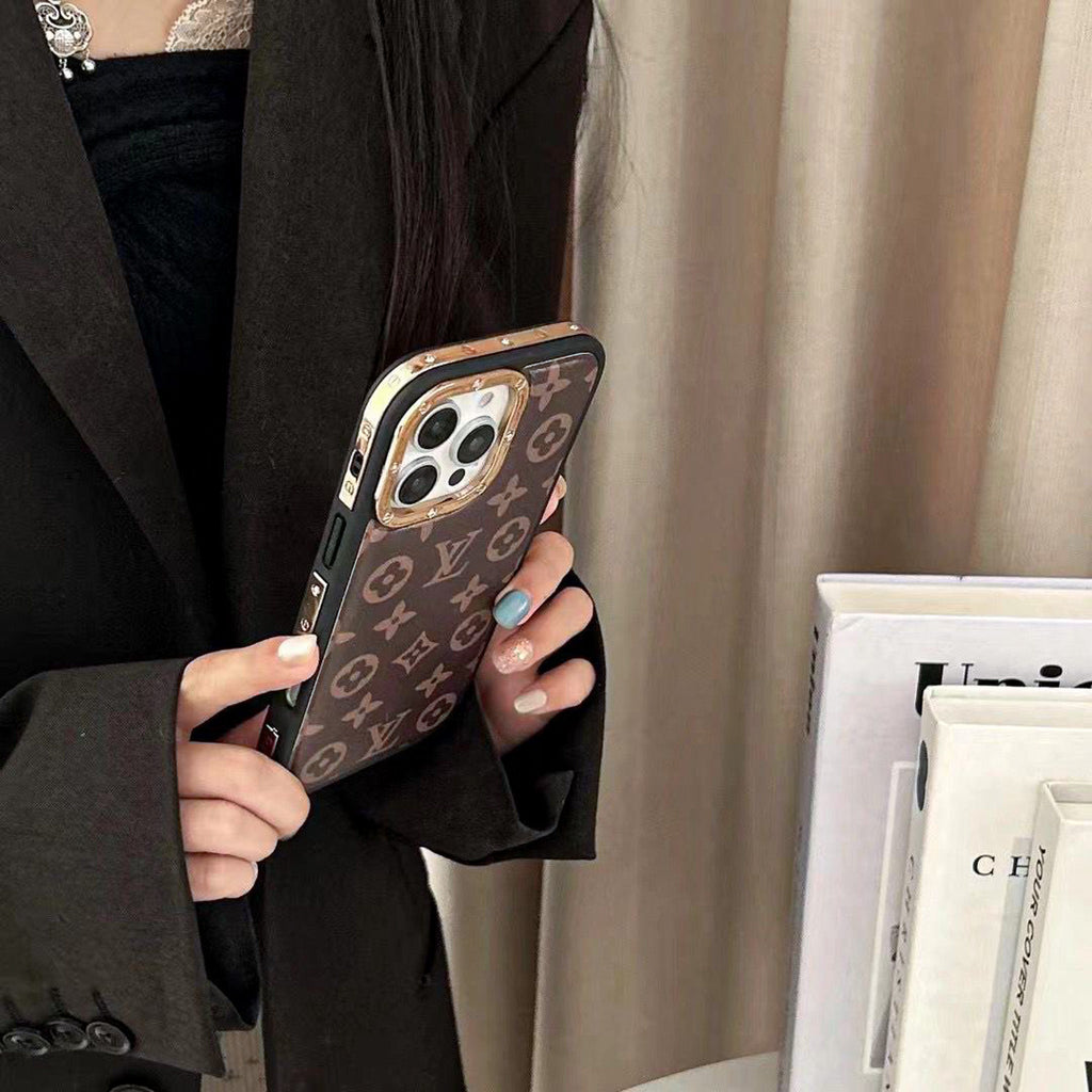 Monogram Luxury Lv Iphone Case For 13-16 Pro Max