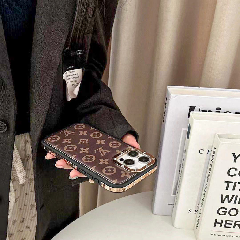 Monogram Luxury Lv Iphone Case For 13-16 Pro Max