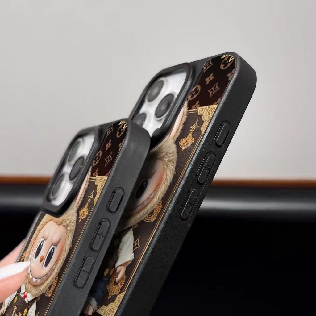 Labubu Iphone Case Brown Monogram For 13-16 Pro Max